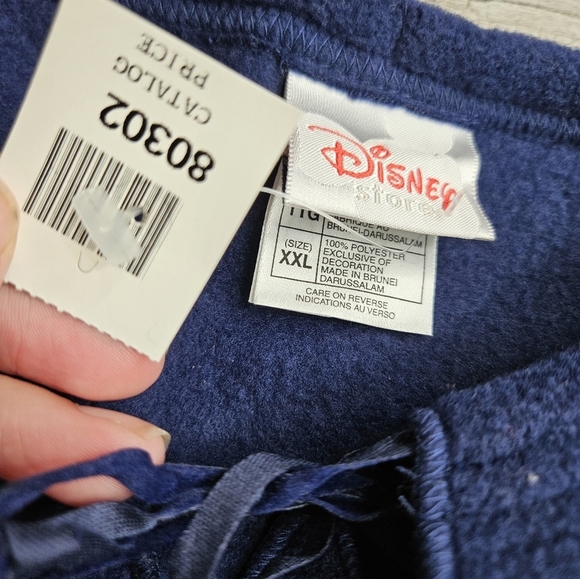 Disney Winnie The Pooh VINTAGE NEW Fleece Pullover Women's XXL Navy Blue - Picture 5 of 9